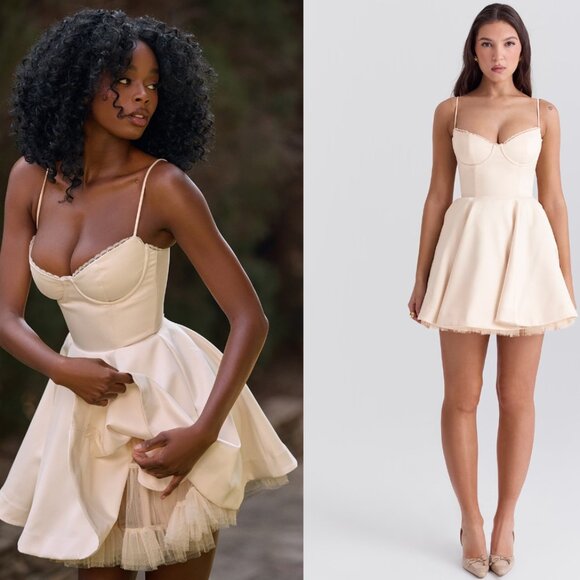 HOUSE OF CB 'Minimoiselle' Vintage Cream Tulle Mini Dress NWOT